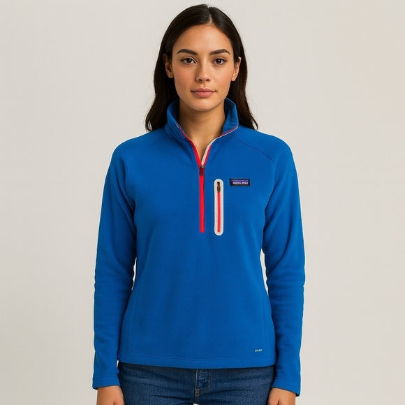 Eddie Bauer Women's Bright Blue Fleece Pullover Medium - Picture 1 of 8